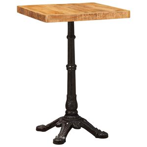 vidaXL Table bistrot 50 x 50 x 76 cm Bois de mangue massif Marron