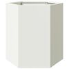 vidaXL Jardini&egrave;res 2 pcs blanc hexagone 46x40x45 cm acier