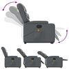 vidaXL Fauteuil inclinable de massage &eacute;lectrique gris similicuir