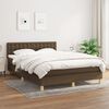 vidaXL Sommier &agrave; lattes de lit avec matelas Marron fonc&eacute; 140x190 cm
