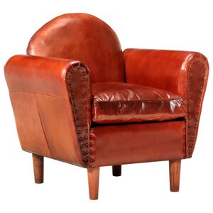 vidaXL Chaise cabriolet Marron 77x65x79 cm Cuir v&eacute;ritable