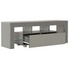 vidaXL Meuble TV avec lumi&egrave;re LED gris brillant 130x35x45 cm
