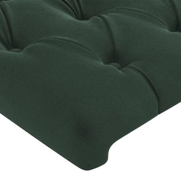 vidaXL Tête de lit Vert foncé 80x7x78/88 cm Velours