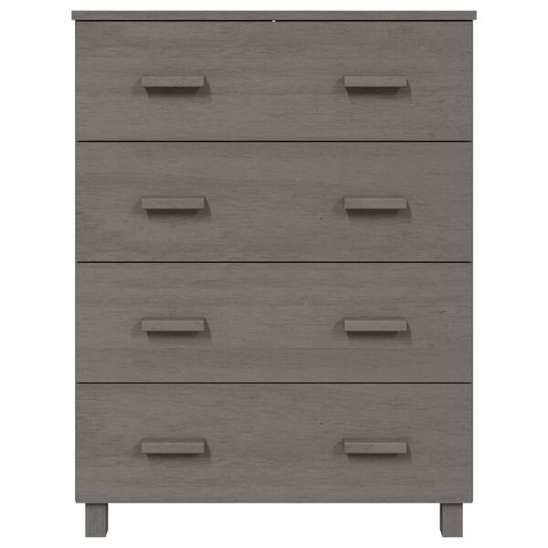 vidaXL Buffet HAMAR Gris clair 79x40x103,5 cm Bois massif de pin
