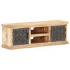 vidaXL Meuble TV avec portes en acier 120x30x40 cm Bois de manguier