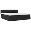 vidaXL Lit de Rangement avec matelas Noir 200 x 200 cm Velours