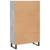 vidaXL Buffet haut gris béton 69,5x31x115 cm bois d'ingénierie