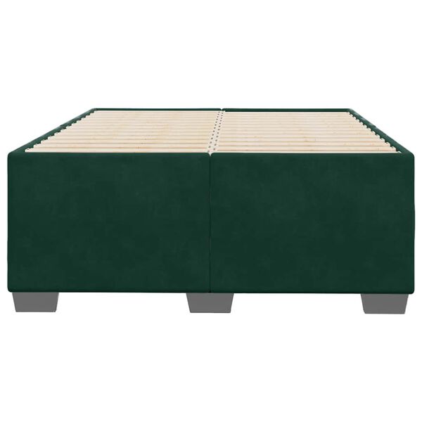 vidaXL Cadre de lit sans matelas vert fonc&eacute; 120x200 cm velours