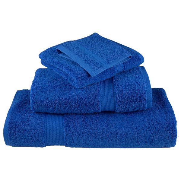 vidaXL Serviettes de sauna de qualit&eacute; sup&eacute;rieure SOLUND 10 pcs bleu