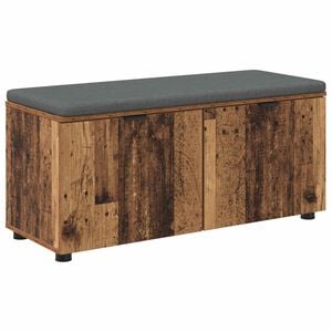 vidaXL Banc d'entr&eacute;e avec coussin Bois ancien 100 x 38 x 46 cm