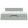 VidaXL Cadre de lit ottoman avec matelas gris clair 180x200 cm velours