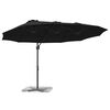 vidaXL Parasol cantilever de jardin Noir 372 x 198 x 243 cm