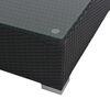 vidaXL Salon de jardin 6 pcs avec coussins r&eacute;sine tress&eacute;e noir