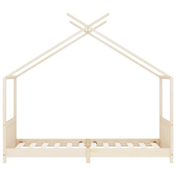 vidaXL Cadre de lit d'enfant Bois de pin massif 90 x 200 cm