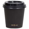 vidaXL Tasses &agrave; caf&eacute; en papier avec couvercles 120 ml 1000 pcs Noir