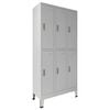 vidaXL Armoire &agrave; casiers Gris 45 x 90 x 180 cm