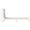 vidaXL Lit biblioth&egrave;que sans matelas blanc 75x190cm bois de pin massif