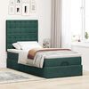 vidaXL Cadre de lit ottoman avec matelas vert fonc&eacute; 80x200 cm velours