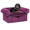 vidaXL Canap&eacute; pour chien avec tiroir Bordeaux 75x50x38 cm Peluche