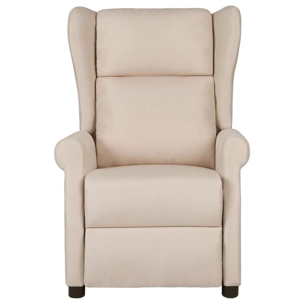 vidaXL Fauteuil inclinable Blanc cr&egrave;me Similicuir