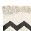 vidaXL Tapis Kilim Coton 160 x 230 cm avec motif noir/blanc