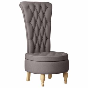 vidaXL Fauteuil &agrave; pantoufle Taupe 56,5 x 70 x 110 cm tissu