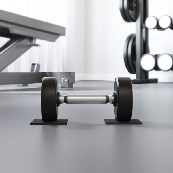 vidaXL Tapis de patio en granulat de caoutchouc Noir 9 x 9 x 0,3 cm