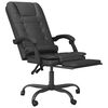 vidaXL Fauteuil de massage inclinable de bureau noir similicuir