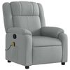 vidaXL Fauteuil inclinable de massage gris clair tissu