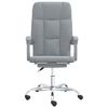 vidaXL Fauteuil inclinable de bureau Gris clair Tissu