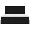 VidaXL Cadre de lit ottoman avec matelas noir 180x200cm velours