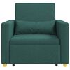 vidaXL Canap&eacute;-lit escamotable simple Vert fonc&eacute; 90 x 165 x 87 cm tissu