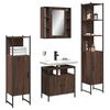 vidaXL Ensemble d'armoires de salle de bain 4 pcs ch&ecirc;ne marron