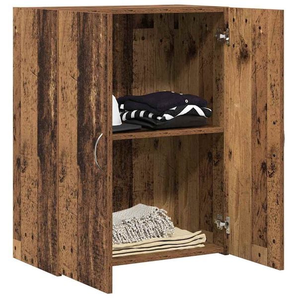 vidaXL Cabinet de Bureau avec &eacute;tag&egrave;re Ch&ecirc;ne noir 70 x 32 x 77.5 cm