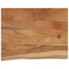 vidaXL &Eacute;tag&egrave;re murale rectangulaire massif acacia bordure assortie