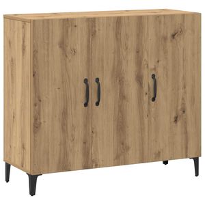 vidaXL Buffet ch&ecirc;ne artisanal 90x34x80 cm bois d'ing&eacute;nierie