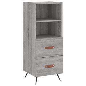 vidaXL Buffet Sonoma gris 34,5x34x90 cm Bois d'ing&eacute;nierie