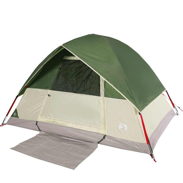 vidaXL Tente de camping &agrave; d&ocirc;me 4 personnes vert imperm&eacute;able