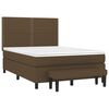 vidaXL Sommier &agrave; lattes de lit avec matelas Marron fonc&eacute; 140x190 cm