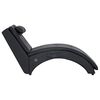 vidaXL Chaise longue de massage avec oreiller Noir Similicuir