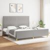 vidaXL Cadre de lit sans matelas gris clair 200x200 cm tissu