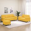 vidaXL Ensemble de canap&eacute;s 3 pcs coussins d&eacute;coratifs et coussins Jaune