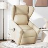 vidaXL Fauteuil inclinable de massage &eacute;lectrique Cr&egrave;me Tissu