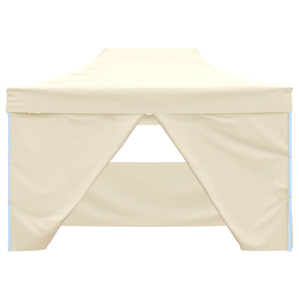 vidaXL Tente de réception pliable avec 4 parois 3x4 m Acier Crème