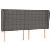 vidaXL T&ecirc;te de lit avec oreilles Gris 183x23x118/128 cm Similicuir