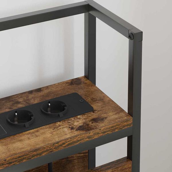 vidaXL T&ecirc;te de lit de rangement Ch&ecirc;ne fum&eacute; 100 cm Bois d'ing&eacute;nierie