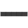 vidaXL Panneau de cl&ocirc;ture 5 pcs WPC et Aluminium Noir