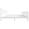 vidaXL Cadre de lit sans matelas blanc bois massif