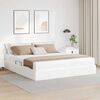 vidaXL Lit avec rangement et matelas avec matelas 2 pcs Blanc Cuir