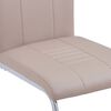 vidaXL Chaises à manger cantilever lot de 4 cappuccino similicuir